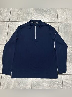 Puma Men’s Navy 1/4 Zip Performance Pullover Long Sleeve Athletic Top M